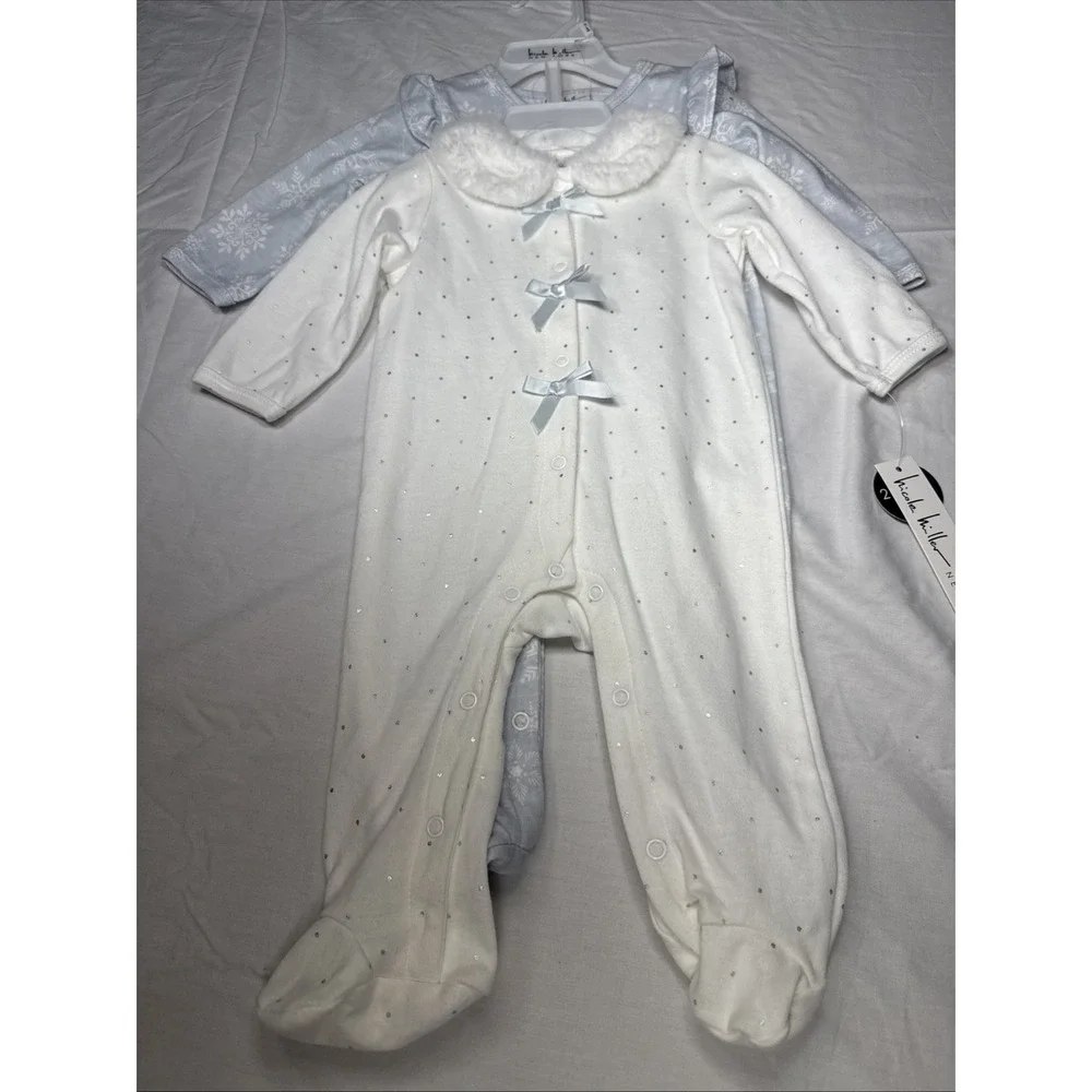 Nicole Miller New York 2 Pack Footies SIZE 3/6 Months